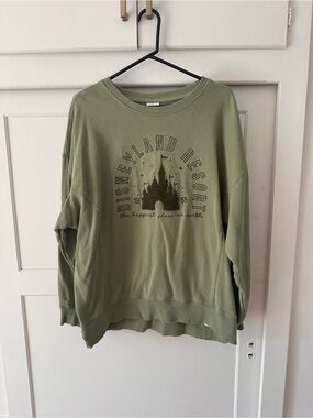Disney Olive Green Disneyland Resort Graphic Sweatshirt